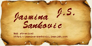 Jasmina Sanković vizit kartica